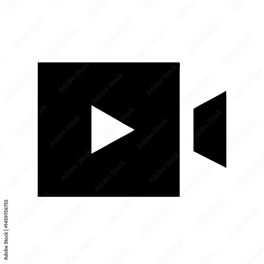 Video playback icon vector illustration