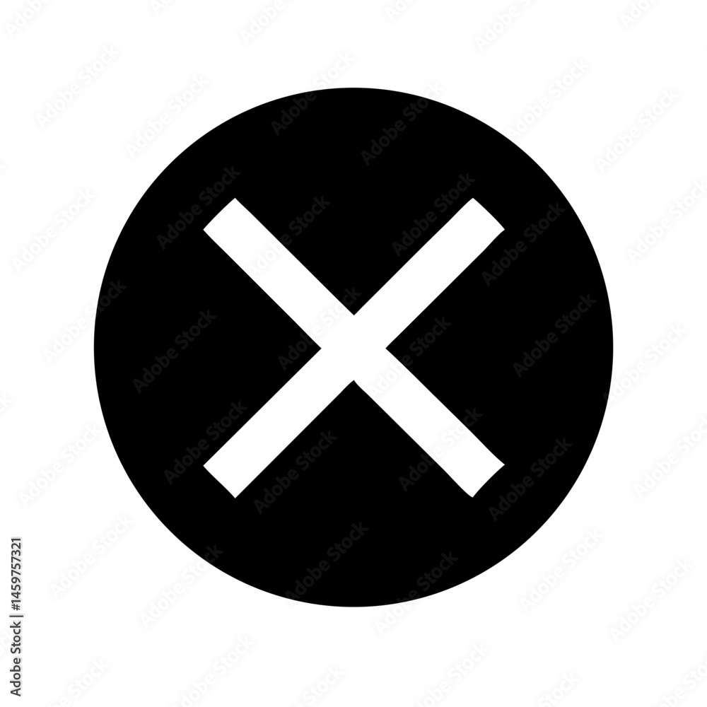 Obraz premium X circle check icon vector illustration