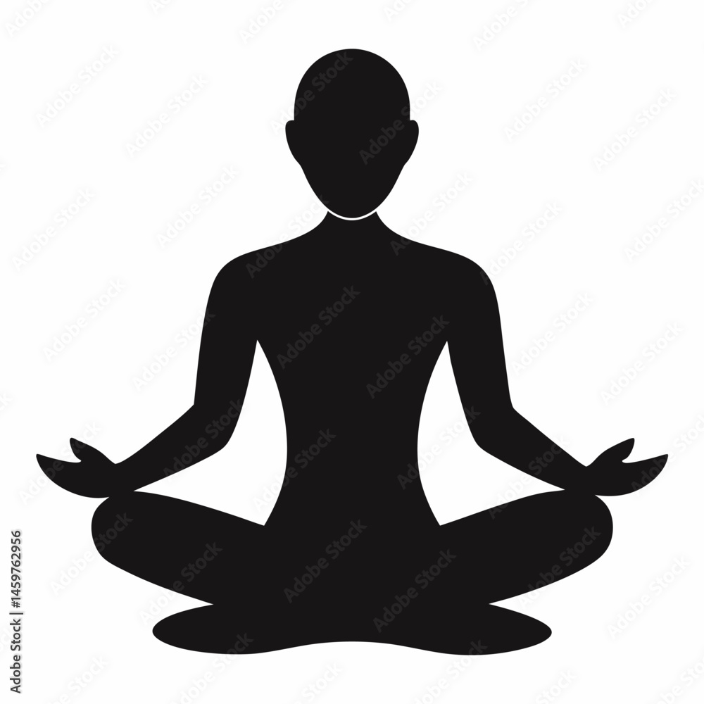 yoga silhouette vector yoga silhouette vector