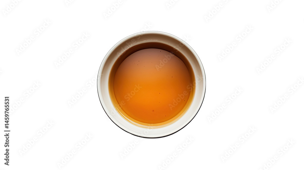 Amber Liquid in Bowl Stock Photo isolated on transparent background