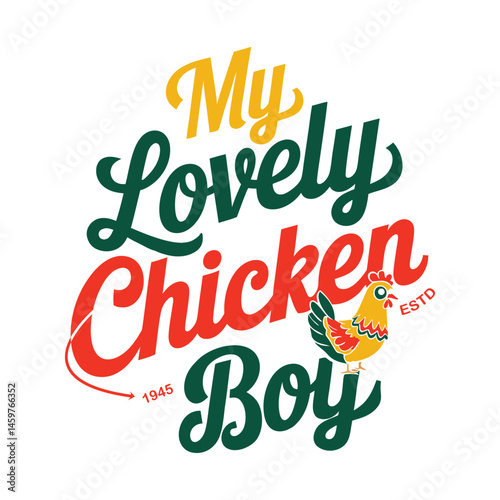cute chicken boy graphic tee