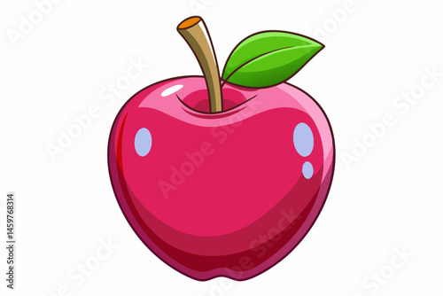 red apple vector illustration