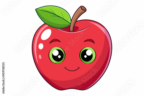 red apple vector illustration