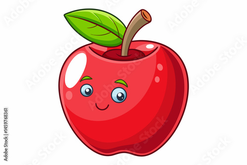 red apple vector illustration