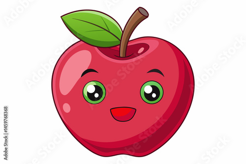red apple vector illustration