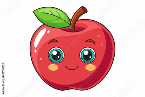red apple vector illustration