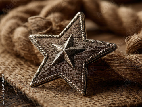 A classic sheriff star badg...