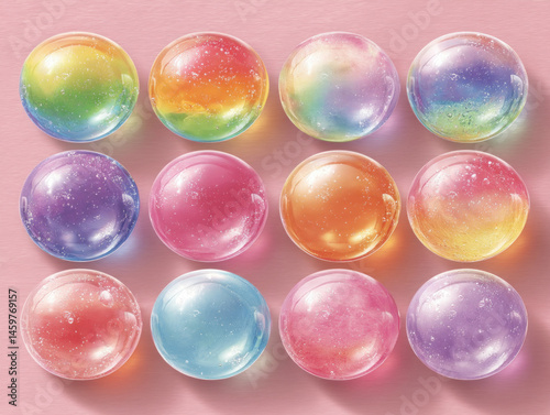 A collection of colorful bu...