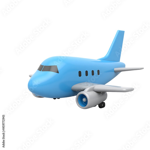 Wallpaper Mural Blue and Gray Airplane: Aircraft, Flight, Travel, Fly, Transportation, Jet, Plane Torontodigital.ca