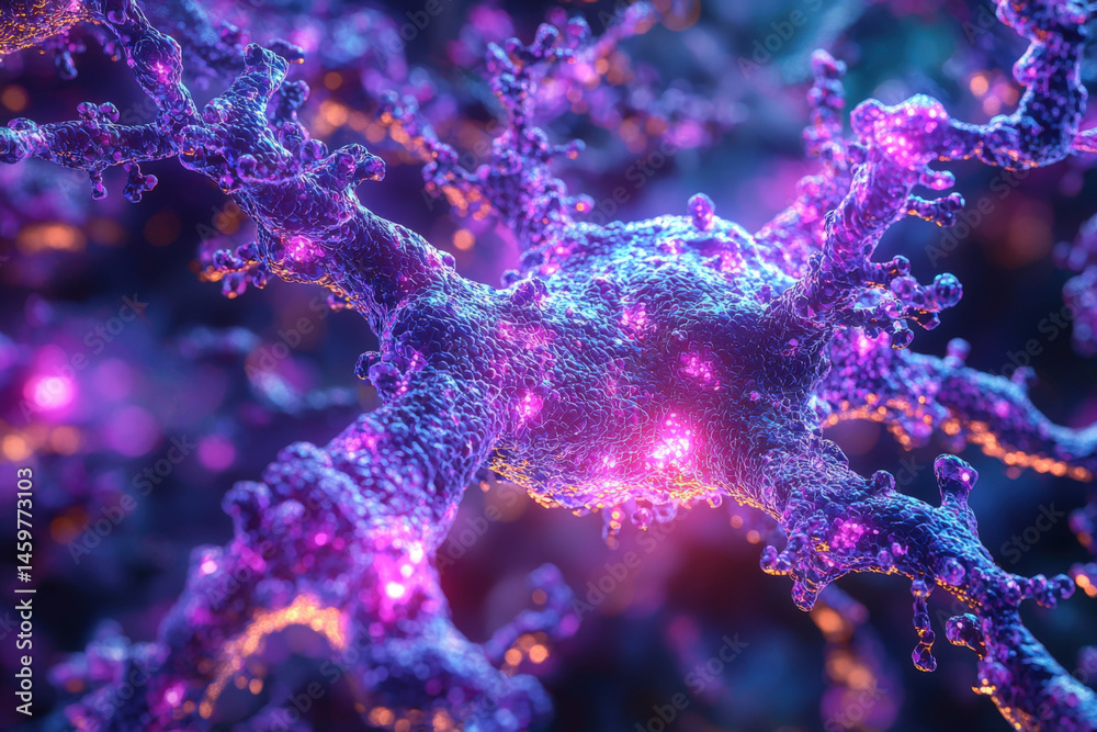 Fototapeta premium An educational depiction of Creutzfeldt-Jakob disease (CJD), highlighting its characteristics and effects