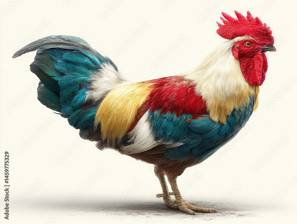 Fototapeta premium Cockerel Portugal: An image of a colorful rooster representing Portugal's national symbol