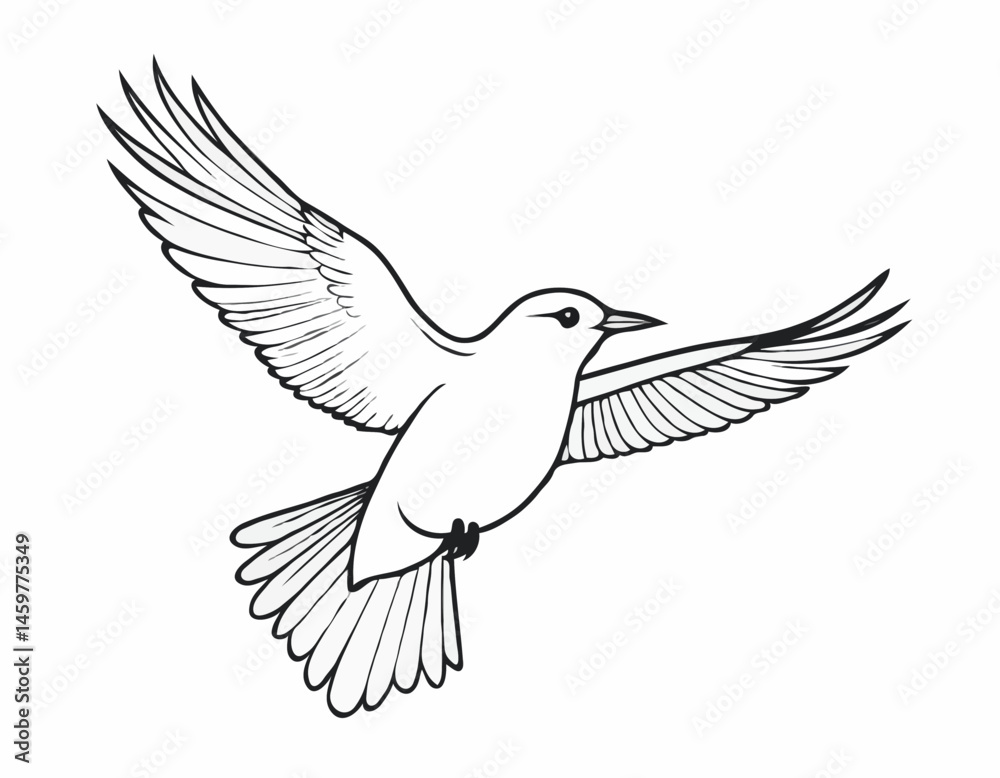 Continuous Line Drawing of a Bird in Flight, Simple and Modern Design for Logos, Tattoos, and Nature-Themed Projects. Continuous Line Drawing of a Bird in Flight, Simple and Modern Design for Logos, Tattoos, and Nature-Themed Projects.