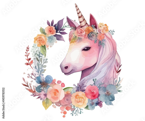 A white horse, a majestic mammal, is depicted in art across white and green nature backgrounds, sometimes with leaves