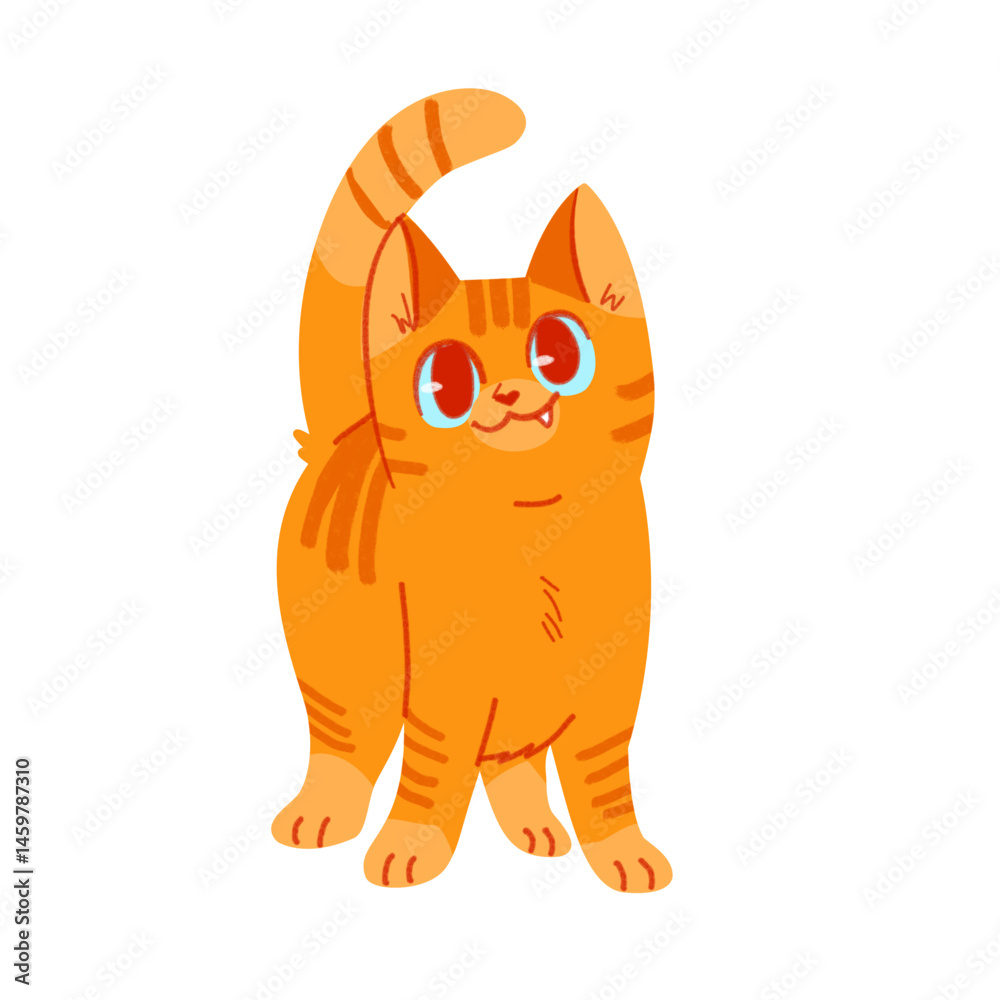 Fototapeta premium Gato naranja