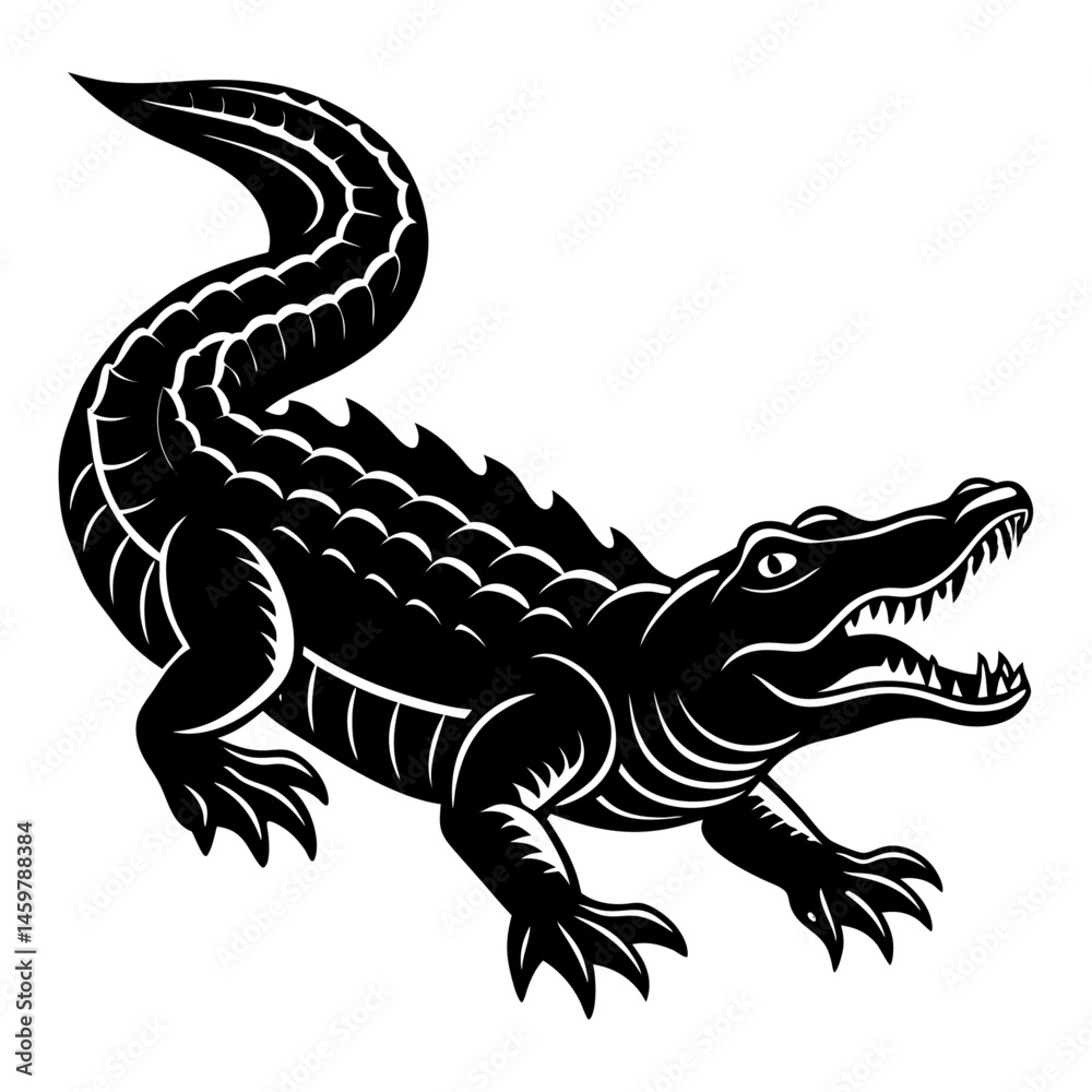 Fototapeta premium Close-Up Shot of American Alligator Head in Water