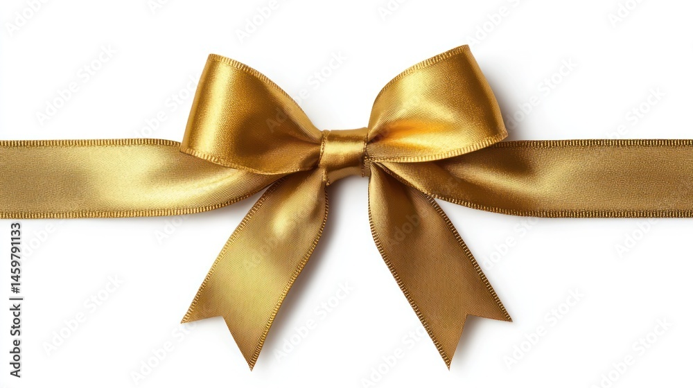 Golden Bow and Ribbon Decoration Golden Bow and Ribbon Decoration