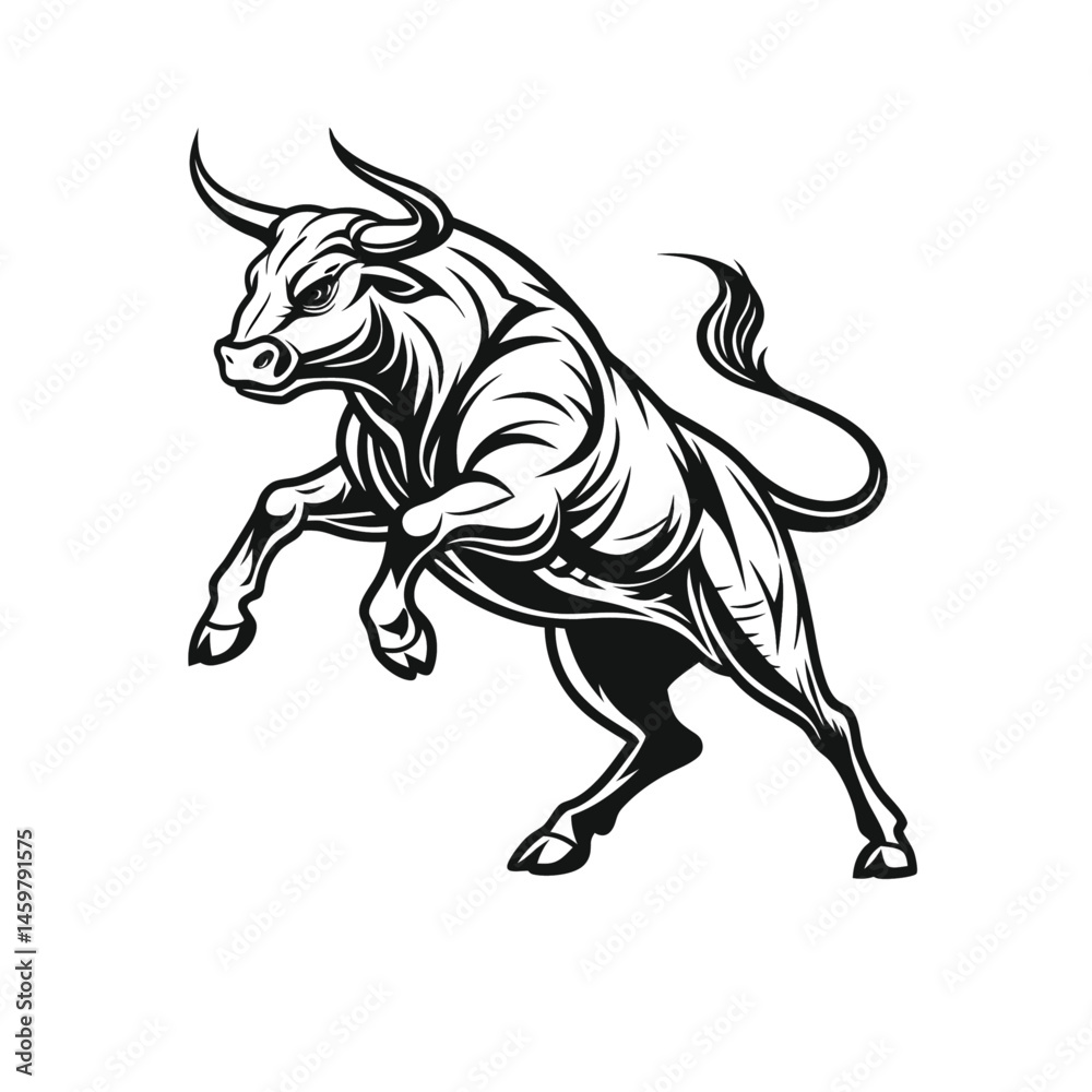 Black silhouette vector illustration of a wild running horse equine art, Black silhouette Bull Logo Black silhouette vector illustration of a wild running horse equine art, Black silhouette Bull Logo