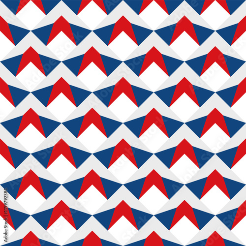 chevron arrow pattern of czech republic flag. geometric background. vector illustration