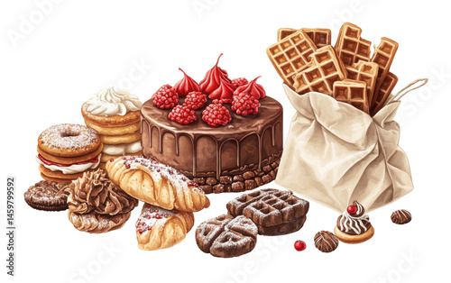Vector Illustration Of Various Types Of  isolated on a transparent background