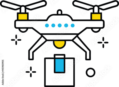 Drone Delivering a Package: Modern Delivery System