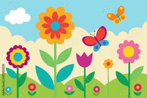 seamless pattern with flowers