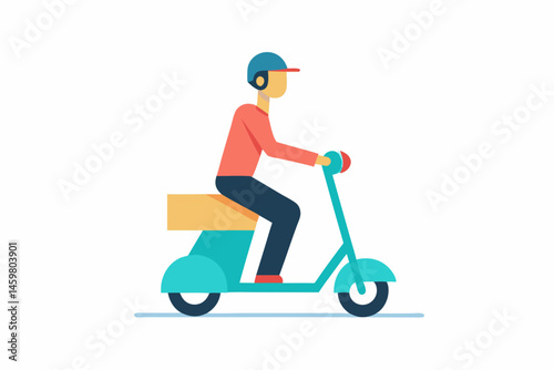 delivery man with a cart