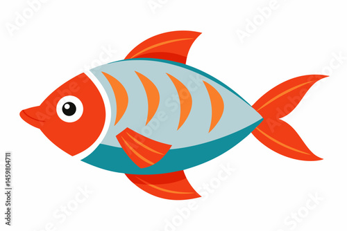 red fish isolated on white background
