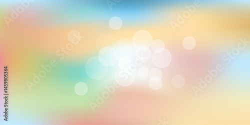Abstract clear blue sky. Pastel rainbow. Light blue, pink and yellow color vector banner.
Pastel gradient sky pattern. Blurred light fuzz colorful gradient background. Vector soft horizontal backdrop