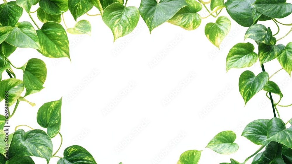 Heart-shaped leaves frame Heart-shaped leaves frame
