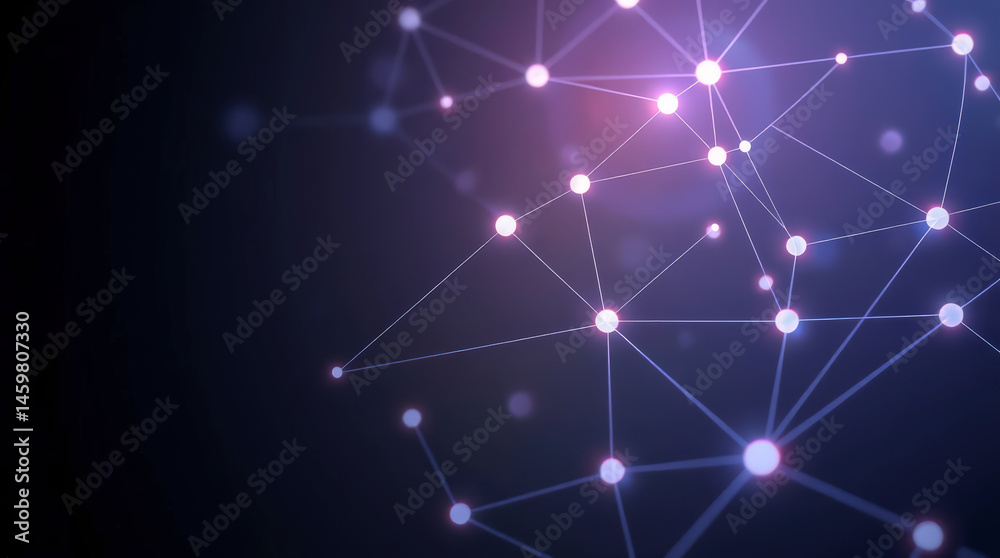 Fototapeta premium Abstract Network of Connected Nodes