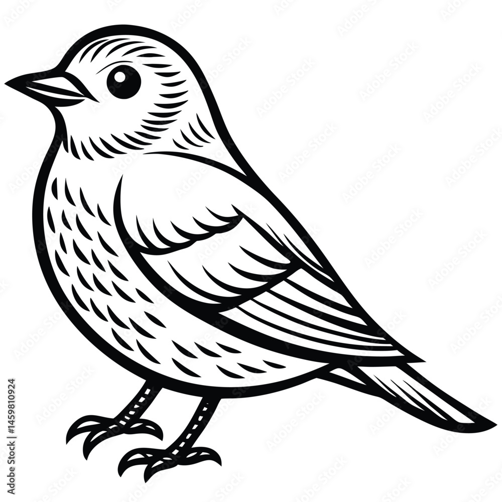 Fototapeta premium Eastern Bluebird illustration white background