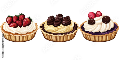 Pies And Cakes Clipart Vector Illustration  isolated on a transparent background