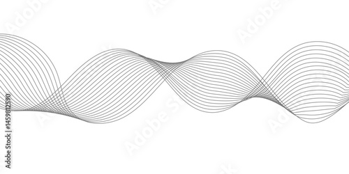 Abstract white background with a glowing abstract waves. Abstract wave element for design. Digital frequency track equalizer, Futuristic background design. Long exposure, Light painting photography.