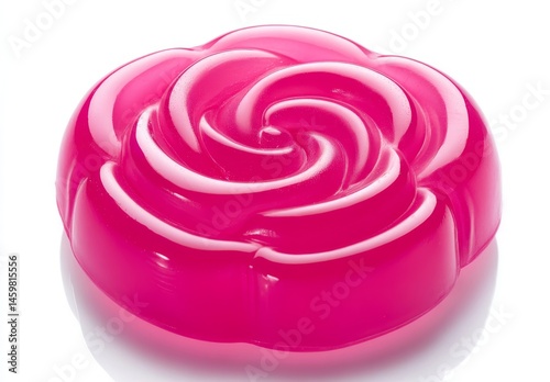 Obraz na płótnie A vibrant pink gel dollop, glossy and smooth, brings to mind refreshing shampoo and smooth hygiene w salonie