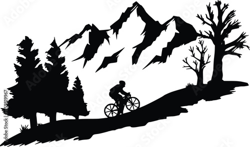 Mountain Metal Wall Decor, Mountain Tree and Cyclist Wall Art, Metal Biker Wall Art, Biker Metal Wall Art, Bicycle Lover Gift, Wall Hangings
ountain Forest Metal Wall Decor, Yard Mountain Range View, 