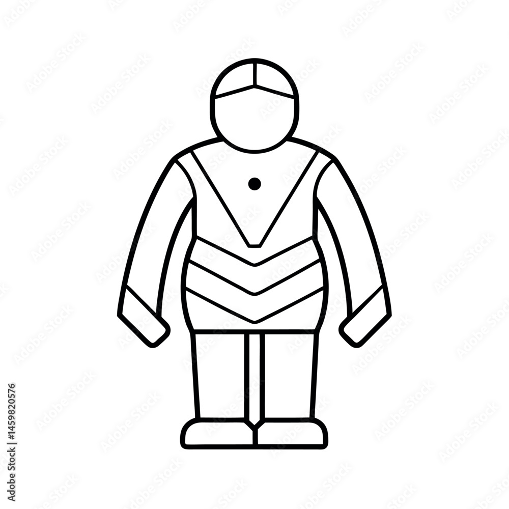 Vector Resin Figure Line Art Outline Sculpture Vector Resin Figure Line Art Outline Sculpture