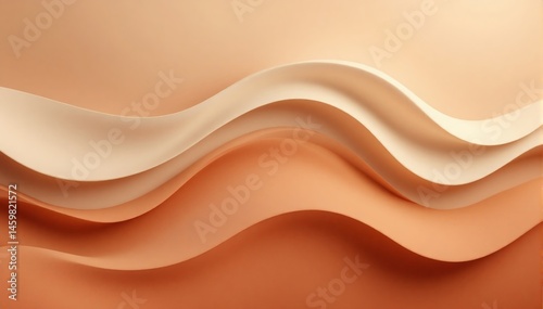 Abstract soft wave background in pastel gradient tones