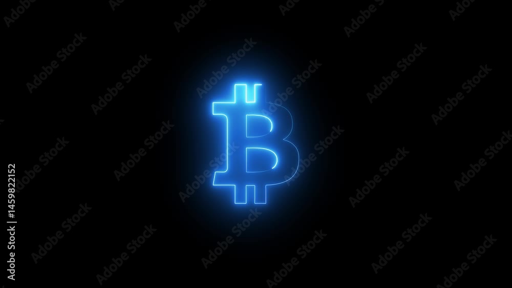 Neon bitcoin icon sign payment symbol. Cryptocurrency concept. Neon bitcoin icon sign payment symbol. Cryptocurrency concept.