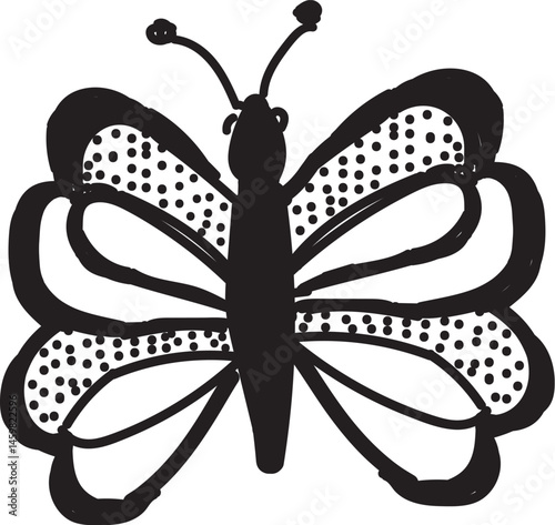 Old engraved illustration of Swallowtail Butterfly - Entomology