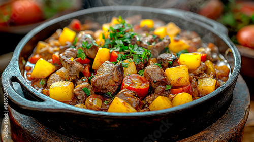 Delicious Dinner Stewed Meat and Potatoes