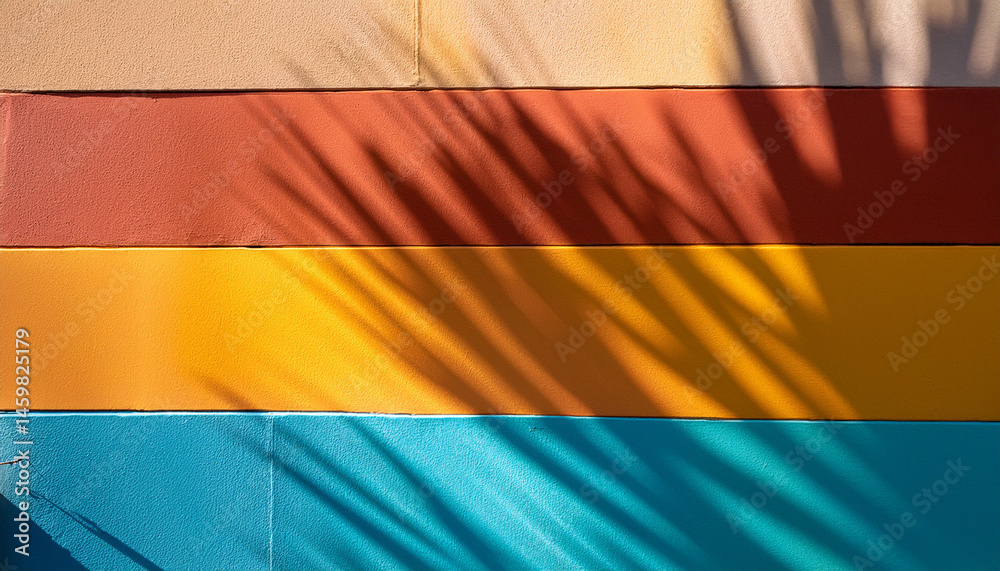 Fototapeta premium bright colors blend in an abstract display of light and shadows during sunny afternoon