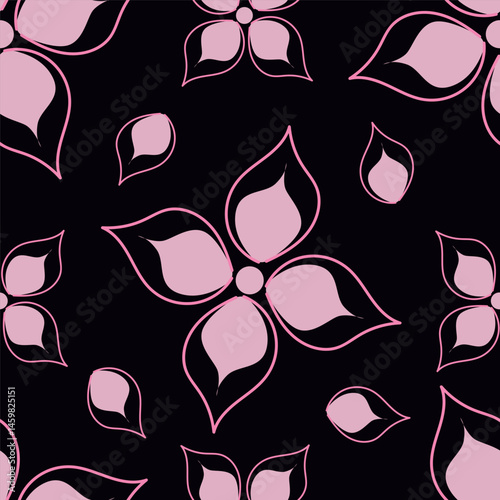 Cute feminine seamless watercolor pattern with little tiny wildflowers, hand drawn