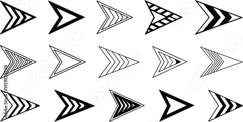 arrow icon vector, arrow sign, triangular arrow pointer vector illustration