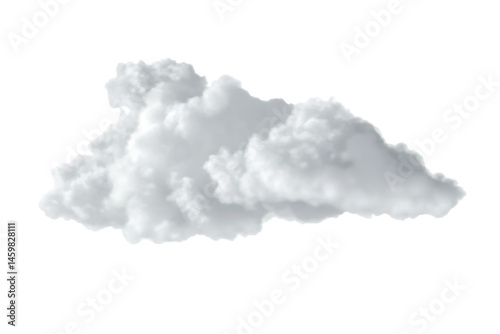 white cloud isolated on transparent background. PNG