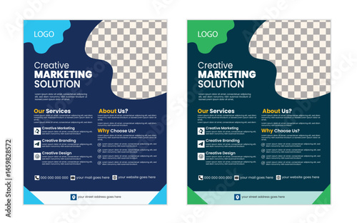 Vector A4 corporate business flyer template design in different color Corporate business flyer vector design templat a Creative  flyer design template.
