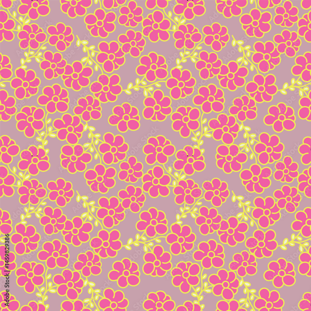 Cute feminine seamless watercolor pattern with little tiny wildflowers, hand drawn Cute feminine seamless watercolor pattern with little tiny wildflowers, hand drawn