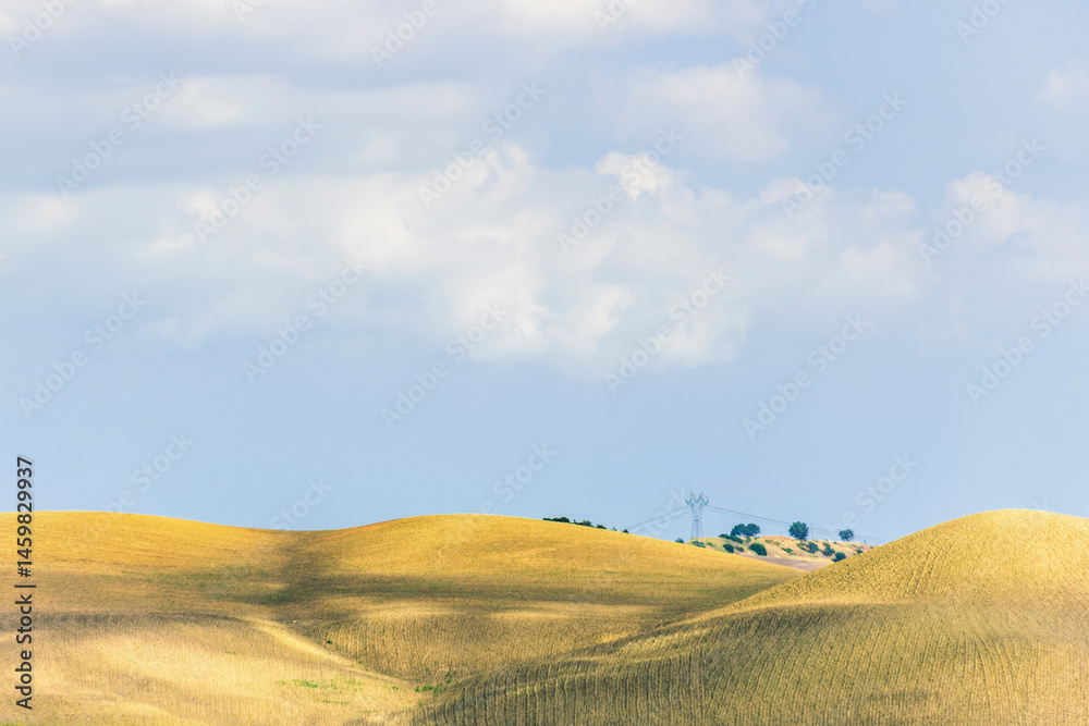 Fototapeta premium summer countryside landscape inside val d'agri, basilicata