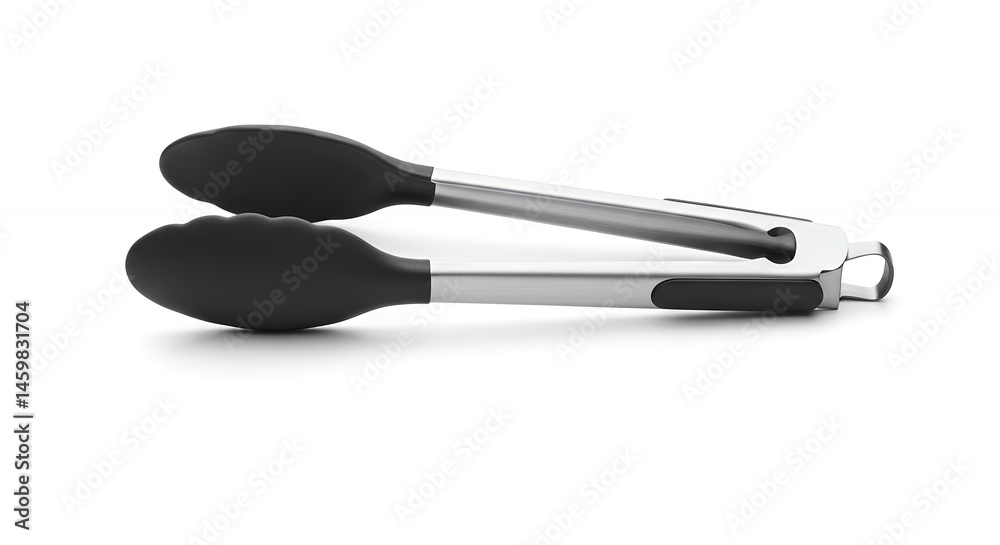 Black silicone kitchen tongs Black silicone kitchen tongs