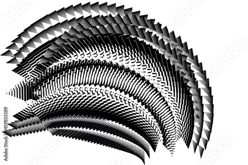 Основные RGB op art creative dynamic pattern, modern halftone lines background