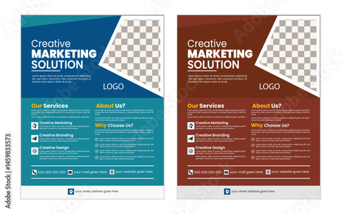 Vector A4 corporate business flyer template design in different color Corporate business flyer vector design templat a Creative  flyer design template.
